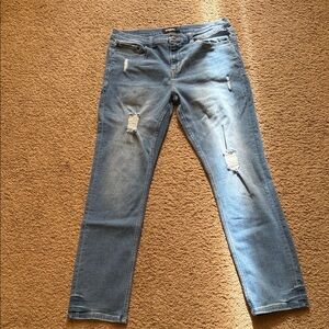 RSQ Light Blue Distressed Men's Skinny Jeans 33x32